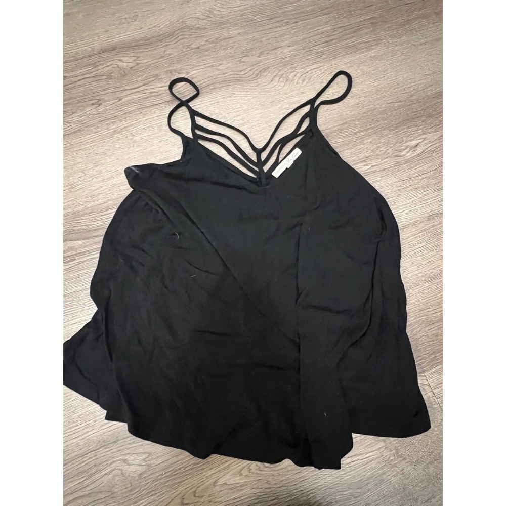 Express One Eleven Black Strappy Cage Neck Cami Tank Top XS